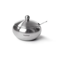 Fissman Stainless Steel Sugar Bowl W/Steel Lid & Spoon (460 ml)