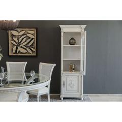Pan Emirates New Paris Curio Wood & Glass 2-Door Cabinet (71 x 43 x 201 cm)