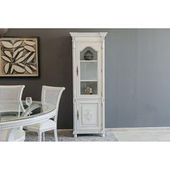 Pan Emirates New Paris Curio Wood & Glass 2-Door Cabinet (71 x 43 x 201 cm)