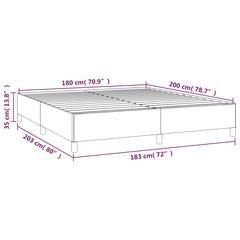 vidaXL Bed Frame 6FT Super King Fabric (Light Grey, 180 x 200 cm)