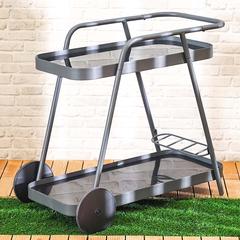 Danube Home Outdoor Steel Serving Trolley (85 x 48 x 78 cm)