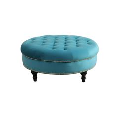 Pan Emirates Outary Velvet & Wood Ottoman (99 x 99 x 43 cm)