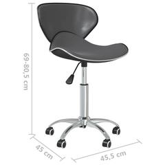 vidaXL Swivel Dining Chairs 4 pcs Grey Faux Leather