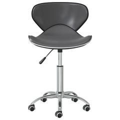 vidaXL Swivel Dining Chairs 4 pcs Grey Faux Leather