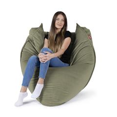 Lanny Sloppy Velvet Bean Bag (Khaki, 140 x 160 cm)