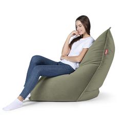 Lanny Sloppy Velvet Bean Bag (Khaki, 140 x 160 cm)