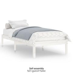 vidaXL Bed Frame White Solid Wood Pine (90 x 200 cm)