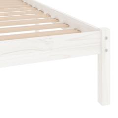 vidaXL Bed Frame White Solid Wood Pine (90 x 200 cm)