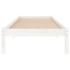 vidaXL Bed Frame White Solid Wood Pine (90 x 200 cm)