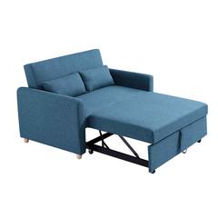 Alpha 2-Seater Fabric Sofa Bed Danube Home (Ocean Blue)
