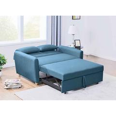 Alpha 2-Seater Fabric Sofa Bed Danube Home (Ocean Blue)
