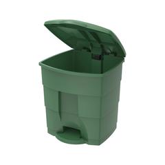 Cosmoplast Plastic Step-on Waste Bin W/Pedal (30 L, Hunter Green)