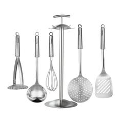 Fissman Zonda Stainless Steel Kitchen Tools Set W/ Stand (6 Pc.)