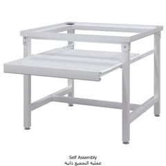 vidaXL Washing Machine Pedestal with Pull-Out Shelf White