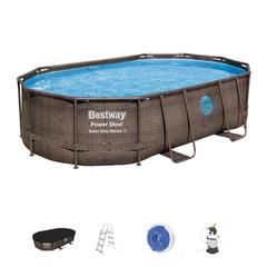 Bestway Power Steel Swim Vista Series Oval Pool Set (488 x 305 x 107 cm)