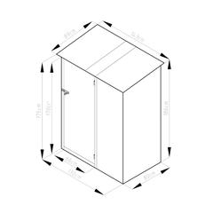 CamelTough Galvanized Steel Storage Shed, CT-642 (143 x 89 x 186 cm)