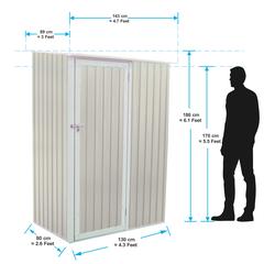 CamelTough Galvanized Steel Storage Shed, CT-642 (143 x 89 x 186 cm)