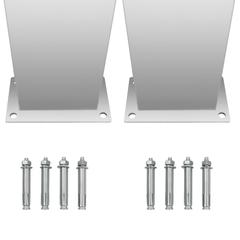 vidaXL Stainless Steel Double Jets Outdoor Shower (210 cm)