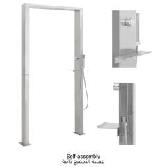 vidaXL Stainless Steel Double Jets Outdoor Shower (210 cm)