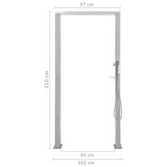 vidaXL Stainless Steel Double Jets Outdoor Shower (210 cm)