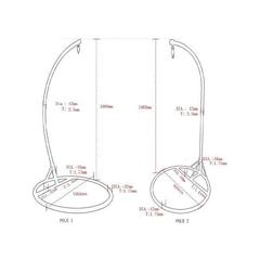كرسي أرجوحة يولان معلق بقاعدة فولاذية للفناء مع وسادة لشخص واحد