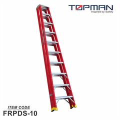 Topman Fiberglass Double-Sided 10-Step Ladder, FRPDS-10 (300 x 63 x 290 cm)