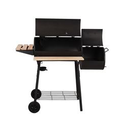 Royalford Charcoal Barbecue Grill Stand W/Wind Shield & Wheels, RF10370