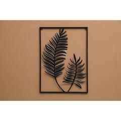 ديكور حائط معدني بإطار هازل حول الإمارات (أسود ، 42 × 58 سم)