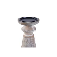 Pristine Ecomix Large Wood Candle Holder (10 x 10 x 23 cm, Brown)
