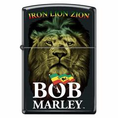 Zippo Bob Marley Lion Face Windproof Lighter, CI404109 218 (Black Matte)