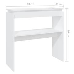 vidaXL Engineered Wood Console Table (80 x 30 x 80 cm, White)