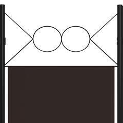 vidaXL Polyester & Metal 3-Panel Room Divider (120 x 180 cm, Brown)