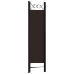 vidaXL Polyester & Metal 3-Panel Room Divider (120 x 180 cm, Brown)
