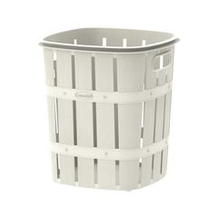 Cosmoplast Cedargrain Plastic Laundry Bin (33 L, Off White)