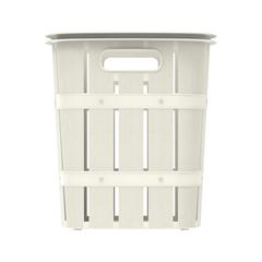 Cosmoplast Cedargrain Plastic Laundry Bin (33 L, Off White)