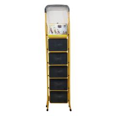 Tamtek 6-Tier Foldable Ladder (188 x 146 x 117 cm, Yellow)