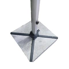 Khaki Color Aluminum Umbrella W/Marble Base Oasis Casual (350 x 350cm)