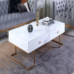 Buy Pan Emirates Brightline Metal & MDF Coffee Table W/Drawers (141 x ...