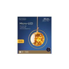 Kaemingk Lumineo Micro LED 30 Bulbs Battery Operated Decoration Lights W/Rope (20 cm, Classic Warm)