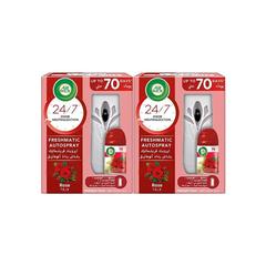 Air Wick Freshmatic Auto Spray Kit W/Refill (Midnight Rose, 250 ml, Pack of 2)