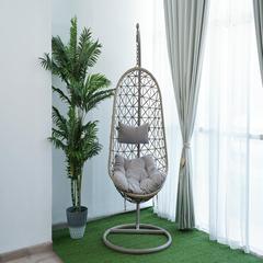 Cruella Single Seater Metal & Rattan Garden Hanging Cage Swing Pan Emirates