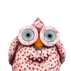 Danube Home Fiberglass Red Angry Bird Solar Light (24.5 x 24 x 26 cm)
