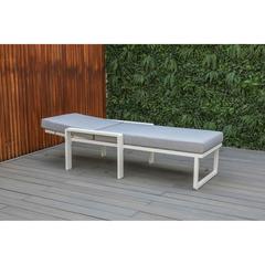 Aluminium Reclining Sunlounger W/Cushion Creative Living