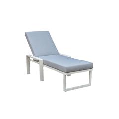 Aluminium Reclining Sunlounger W/Cushion Creative Living