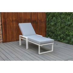 Aluminium Reclining Sunlounger W/Cushion Creative Living