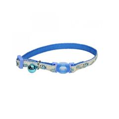 Coastal Breakaway Adjustable Glow In The Dark Adjustable Cat Collar (20 cm, Blue)