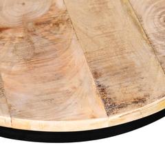 vidaXL Two Piece Coffee Table Set Rough Mango Wood Round 40 cm/50 cm