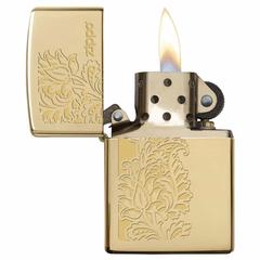 Zippo Paisley Zippo Design Windproof Lighter, 29609 254B (Polished Brass)