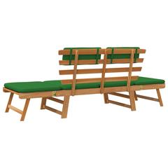 4-Seater Acacia Wood Garden Bench W/Cushions vidaXL