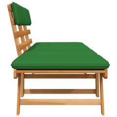 4-Seater Acacia Wood Garden Bench W/Cushions vidaXL